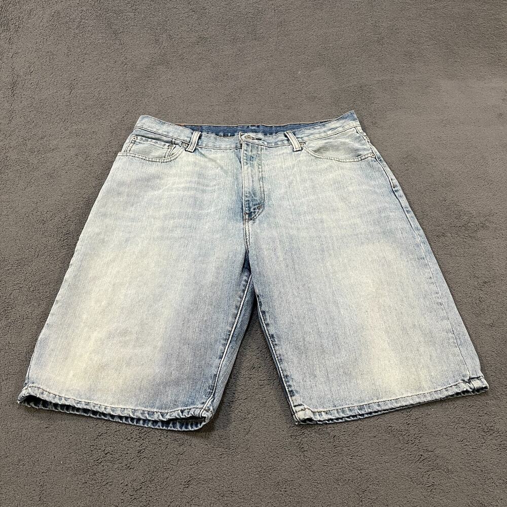 Levi's 569 Light Wash Blue Casual Skater Baggy Denim Jean Shorts Men's Size 36